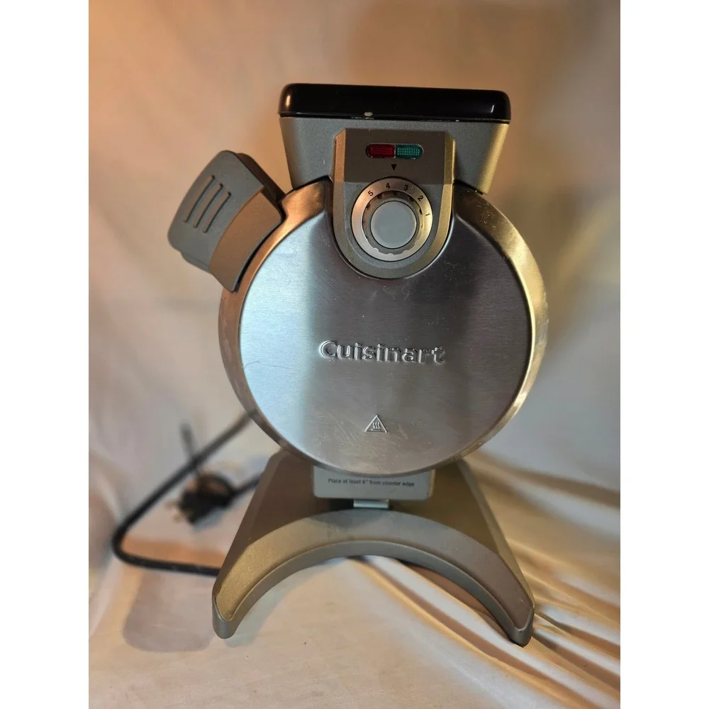 Cuisinart Vertical Waffle Maker WAF-V100 Silver Brushed Stainless Steel Nonstick